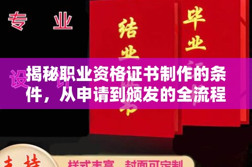 江夏揭秘职业资格证书制作的条件，从申请到颁发的全流程解析